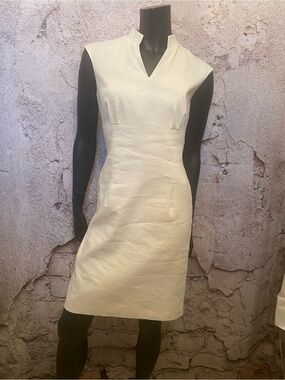 Antonio Melani Ivory Linen Blend Dress